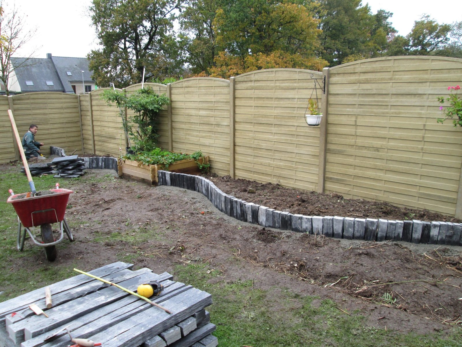 Jardin en rénovation, aménagement paysager